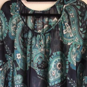 LUCKY BRAND LONG SLEEVE TOP 100% RAYON